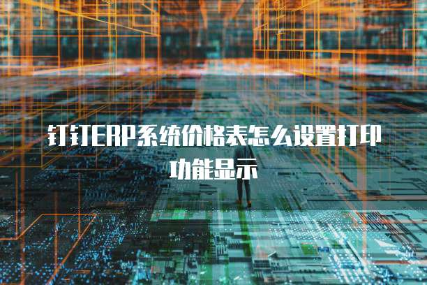 钉钉ERP系统价格表怎么设置打印功能显示