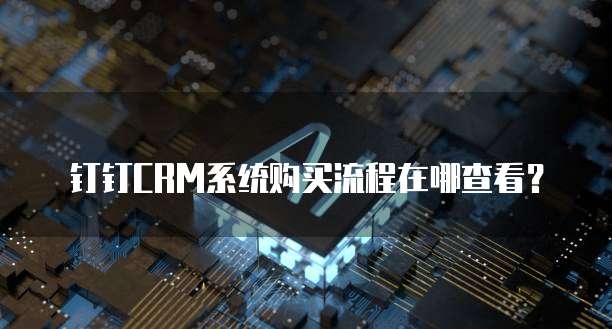 钉钉CRM系统购买流程在哪查看?