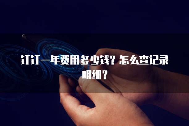 钉钉一年费用多少钱?怎么查记录明细?