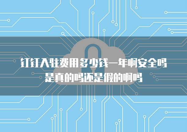 钉钉入驻费用多少钱一年啊安全吗是真的吗还是假的啊吗