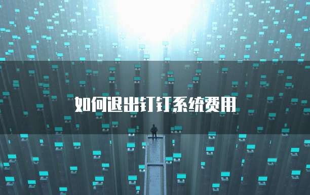 如何退出钉钉系统费用