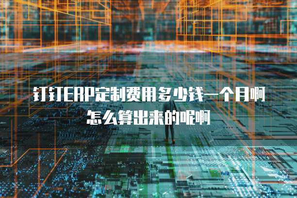 钉钉ERP定制费用多少钱一个月啊怎么算出来的呢啊