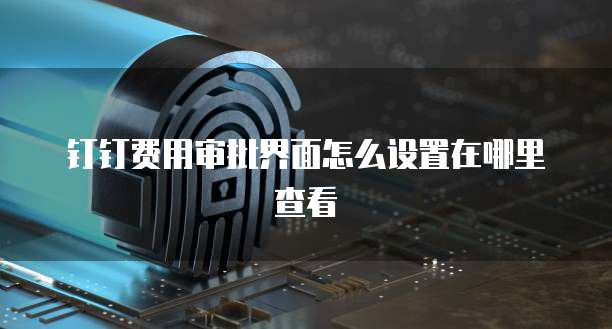 钉钉费用审批界面怎么设置在哪里查看