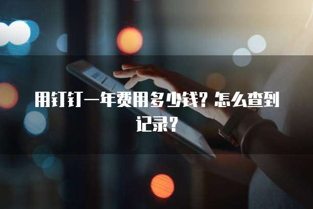 用钉钉一年费用多少钱?怎么查到记录?