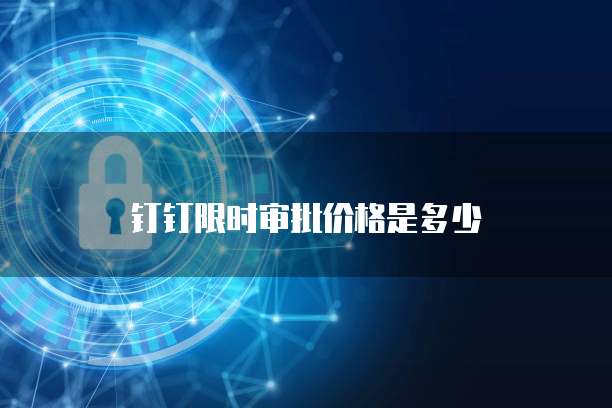 钉钉限时审批价格是多少