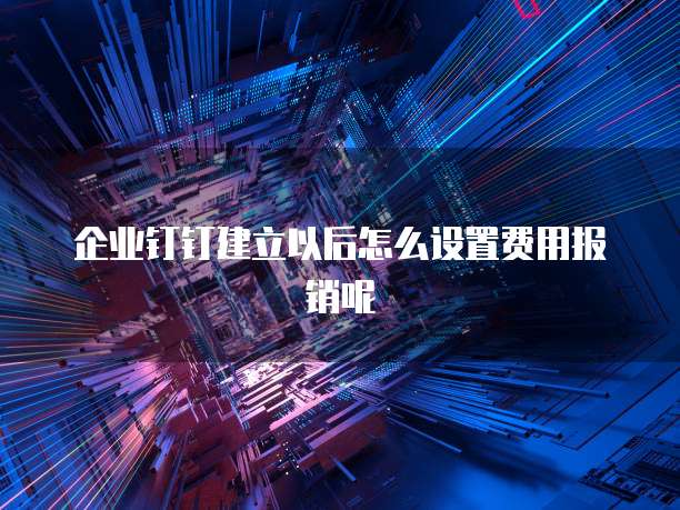 企业钉钉建立以后怎么设置费用报销呢