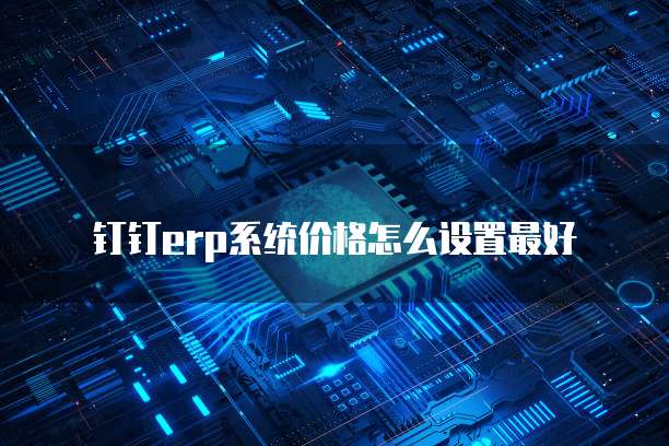 钉钉erp系统价格怎么设置最好