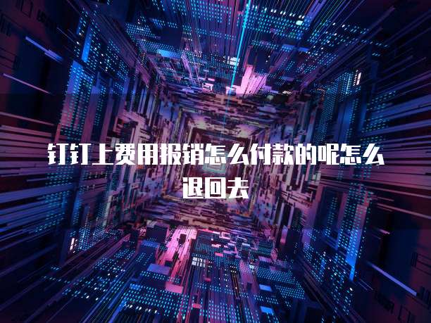 钉钉上费用报销怎么付款的呢怎么退回去