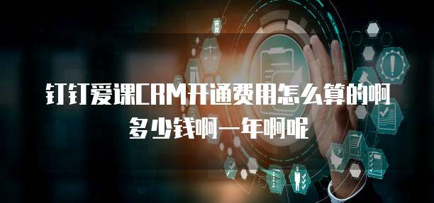 钉钉爱课CRM开通费用怎么算的啊多少钱啊一年啊呢