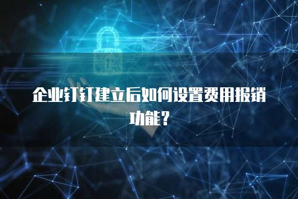 企业钉钉建立后如何设置费用报销功能?