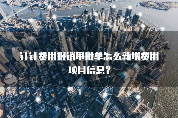 钉钉费用报销审批单怎么新增费用项目信息？