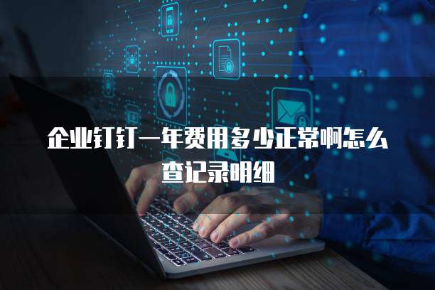 企业钉钉一年费用多少正常啊怎么查记录明细