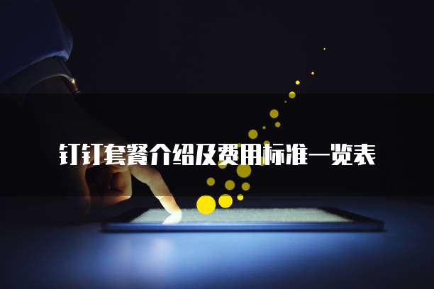 钉钉套餐介绍及费用标准一览表