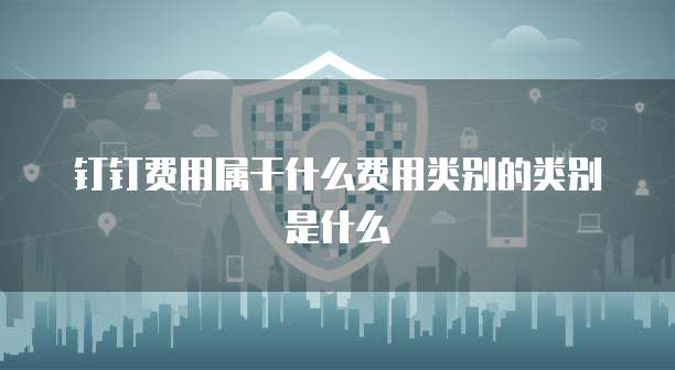 钉钉费用属于什么费用类别的类别是什么