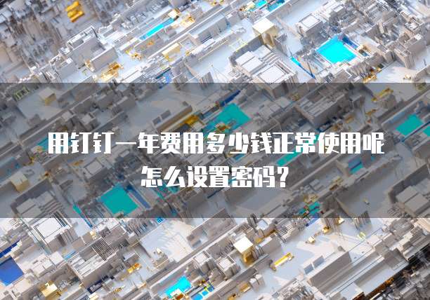 用钉钉一年费用多少钱正常使用呢怎么设置密码?