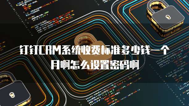钉钉CRM系统收费标准多少钱一个月啊怎么设置密码啊