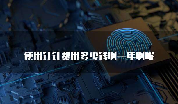 使用钉钉费用多少钱啊一年啊呢