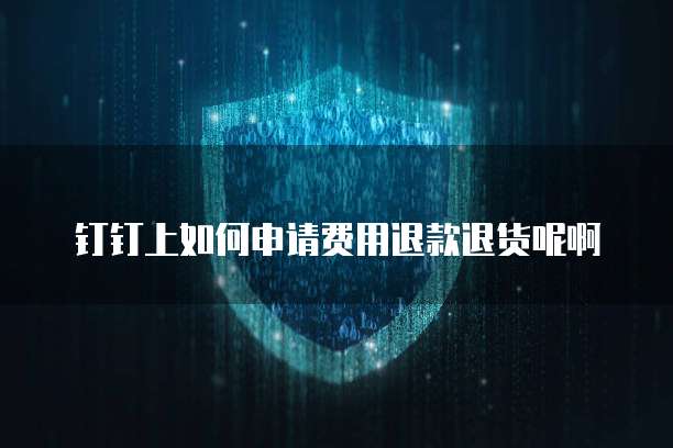 钉钉上如何申请费用退款退货呢啊