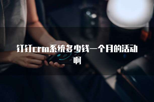 钉钉crm系统多少钱一个月的活动啊
