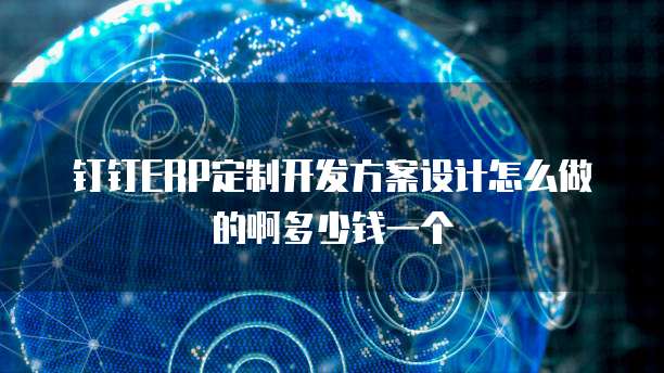 钉钉ERP定制开发方案设计怎么做的啊多少钱一个