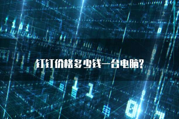 钉钉价格多少钱一台电脑?
