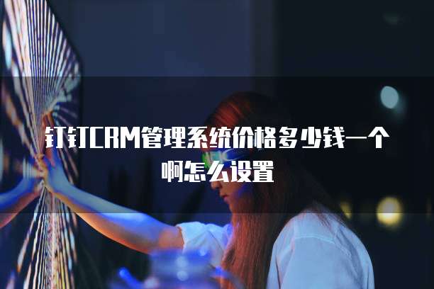 钉钉CRM管理系统价格多少钱一个啊怎么设置