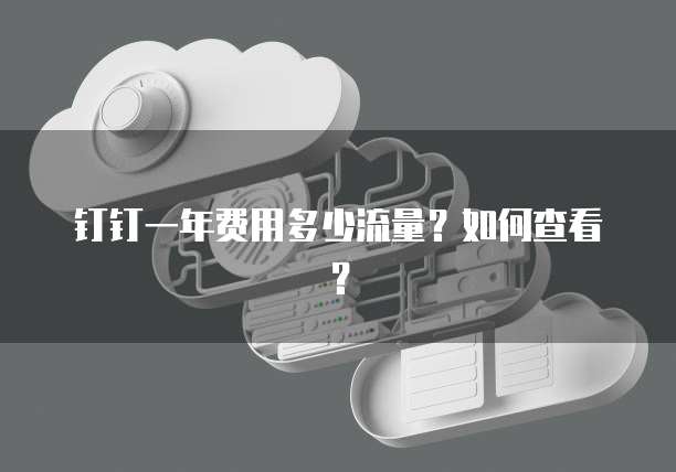 钉钉一年费用多少流量?如何查看?