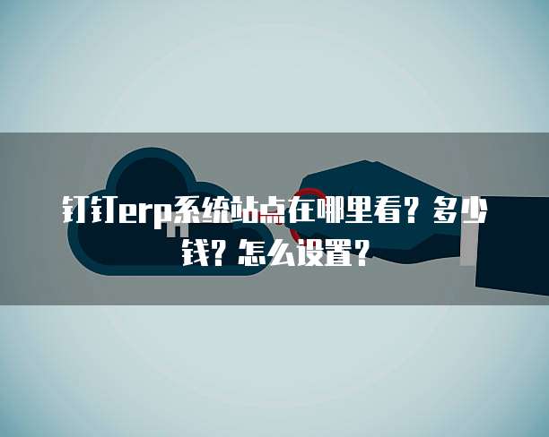 钉钉erp系统站点在哪里看?多少钱?怎么设置?