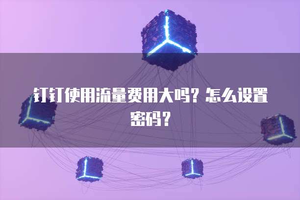钉钉使用流量费用大吗？怎么设置密码？
