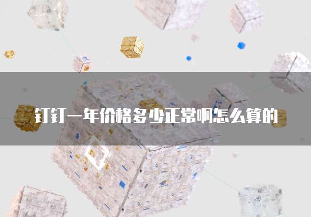 钉钉一年价格多少正常啊怎么算的