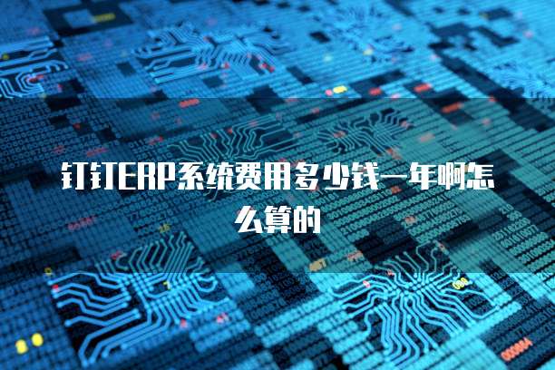 钉钉ERP系统费用多少钱一年啊怎么算的