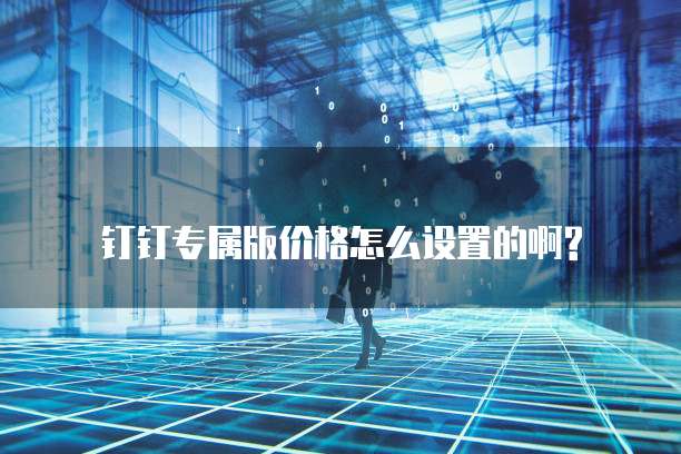 钉钉专属版价格怎么设置的啊?