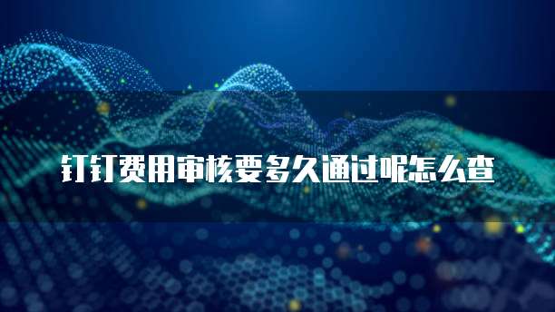 钉钉费用审核要多久通过呢怎么查