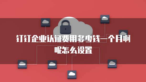 钉钉企业认证费用多少钱一个月啊呢怎么设置