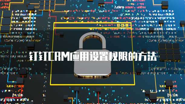 钉钉CRM应用设置权限的方法