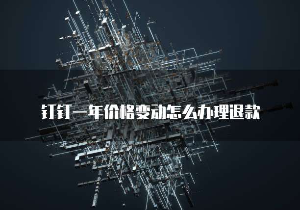 钉钉一年价格变动怎么办理退款