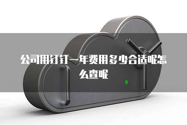 公司用钉钉一年费用多少合适呢怎么查呢