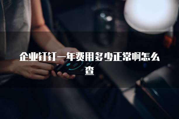 企业钉钉一年费用多少正常啊怎么查