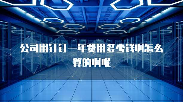 公司用钉钉一年费用多少钱啊怎么算的啊呢