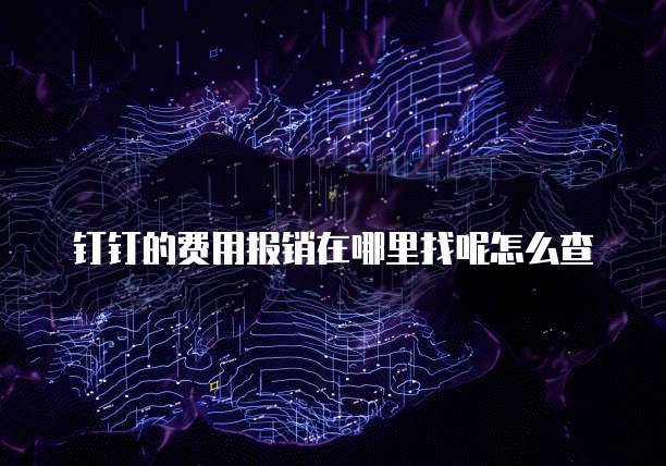 钉钉的费用报销在哪里找呢怎么查