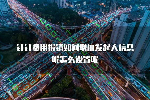 钉钉费用报销如何增加发起人信息呢怎么设置呢