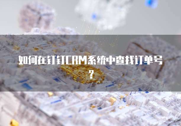 如何在钉钉CRM系统中查找订单号？