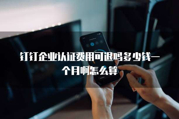 钉钉企业认证费用可退吗多少钱一个月啊怎么算