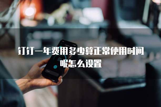 钉钉一年费用多少算正常使用时间呢怎么设置