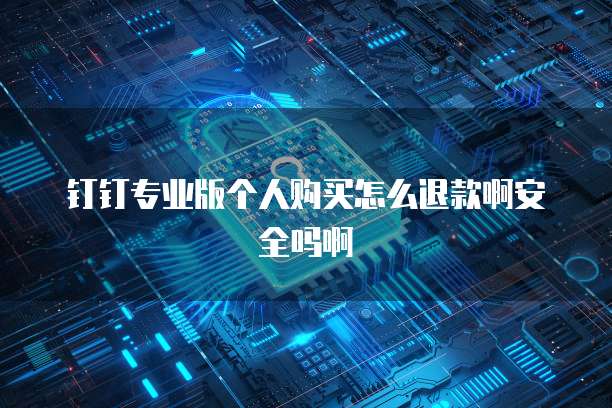 钉钉专业版个人购买怎么退款啊安全吗啊