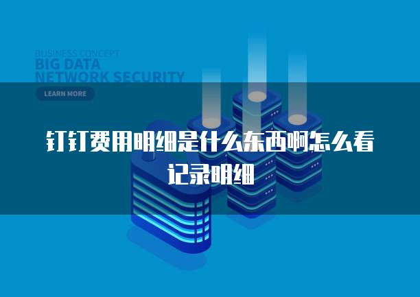 钉钉费用明细是什么东西啊怎么看记录明细