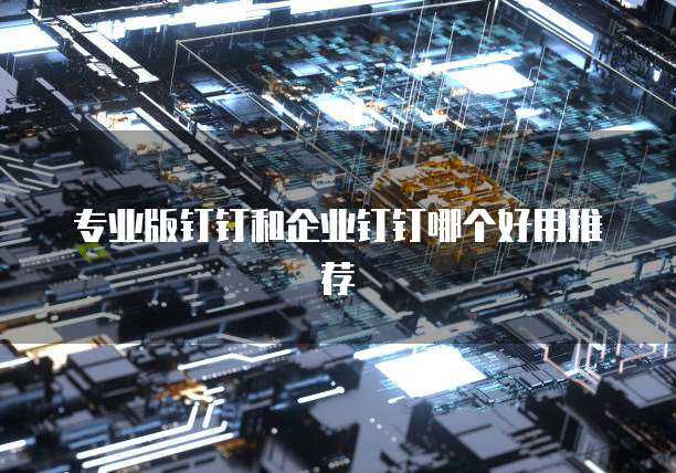 专业版钉钉和企业钉钉哪个好用推荐