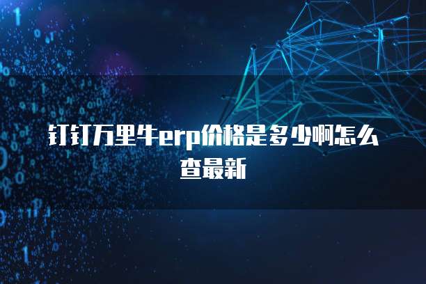 钉钉万里牛erp价格是多少啊怎么查最新