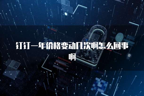 钉钉一年价格变动几次啊怎么回事啊