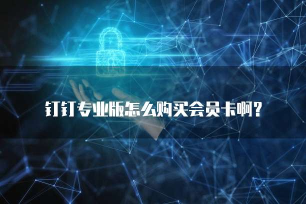 钉钉专业版怎么购买会员卡啊?